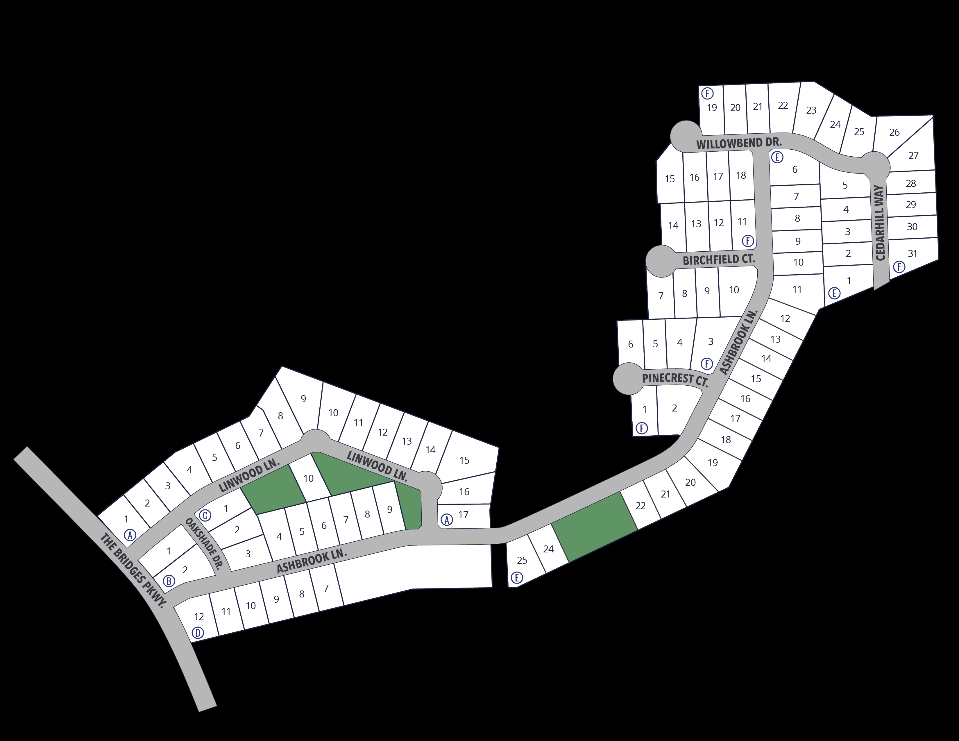 The Bridges at Preston Crossings community map