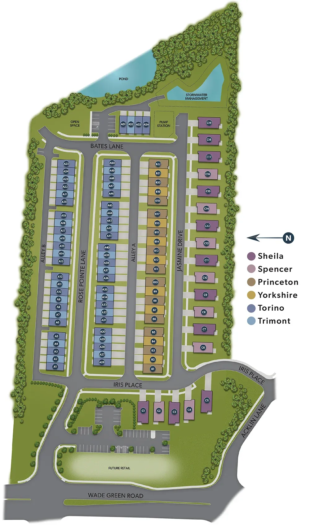 Rose Pointe Village community map