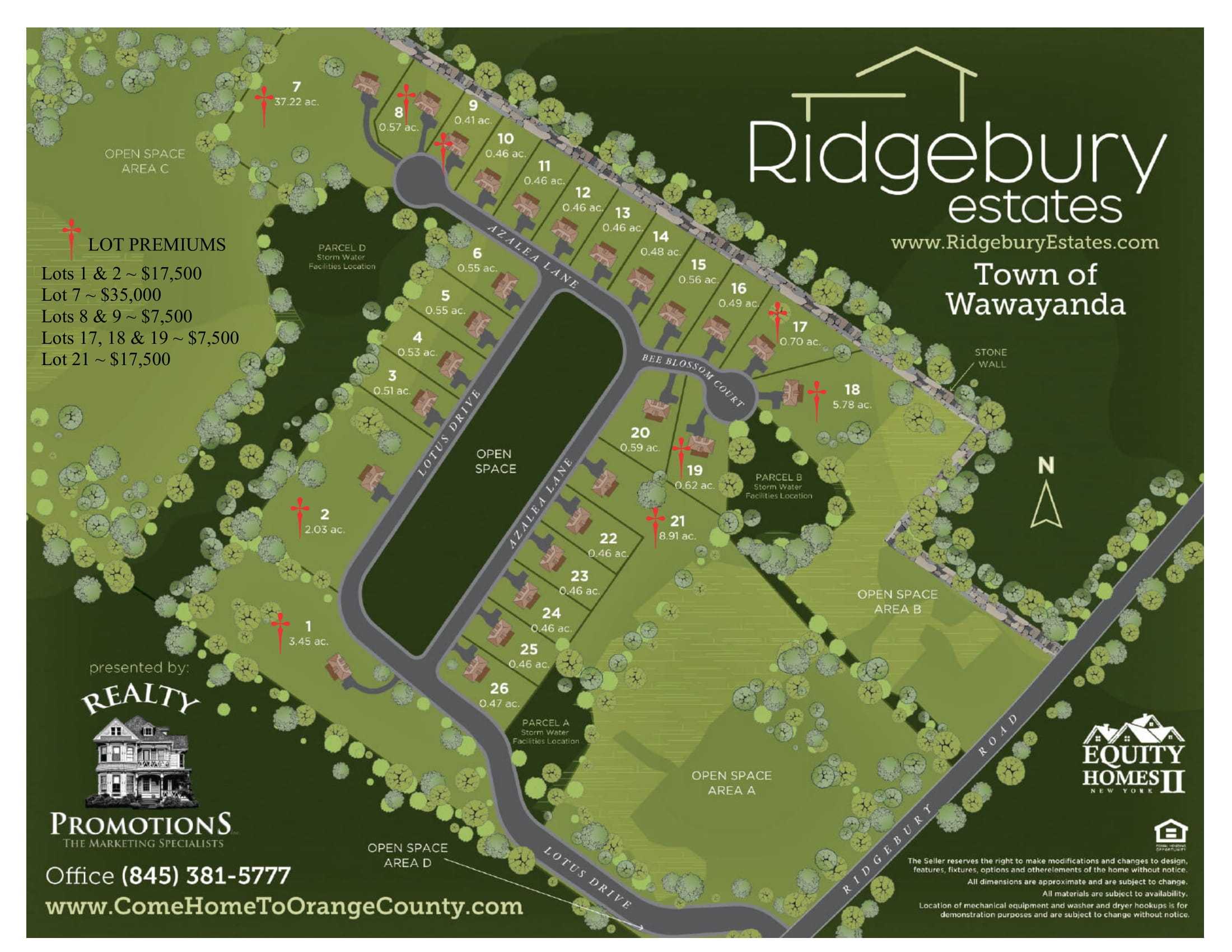 Ridgebury Estates community map