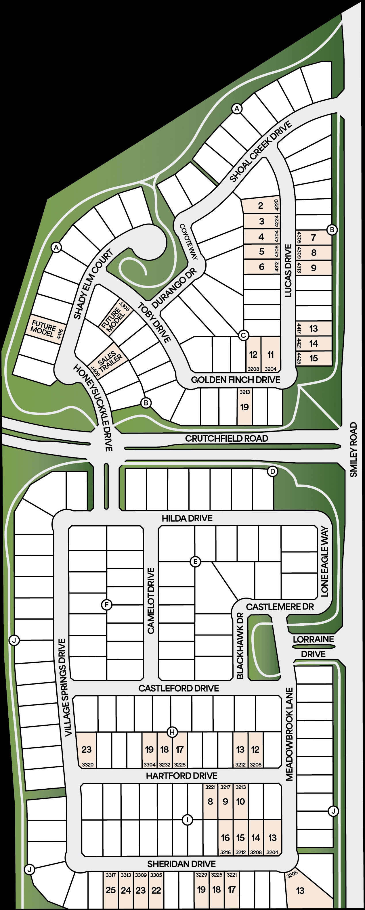 Grand Oaks at Green Meadows - 50' community map