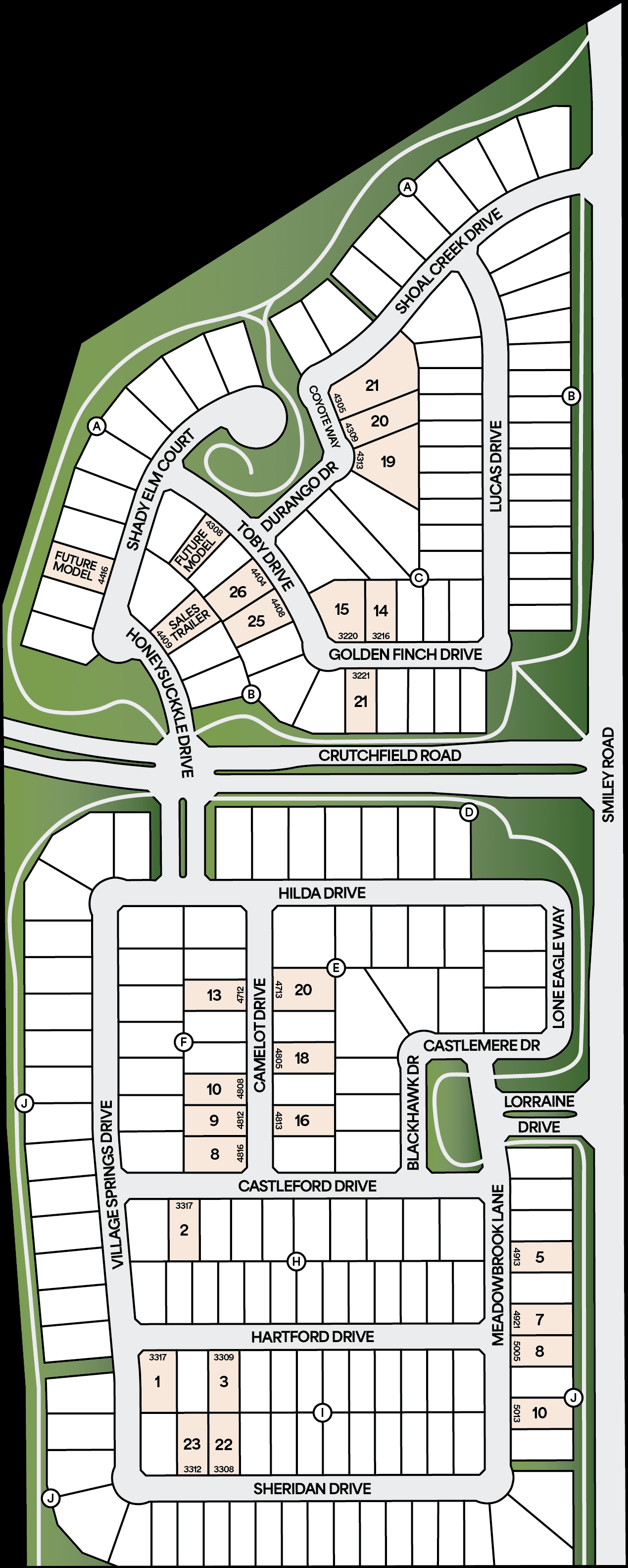 Grand Oaks at Green Meadows - 60' community map