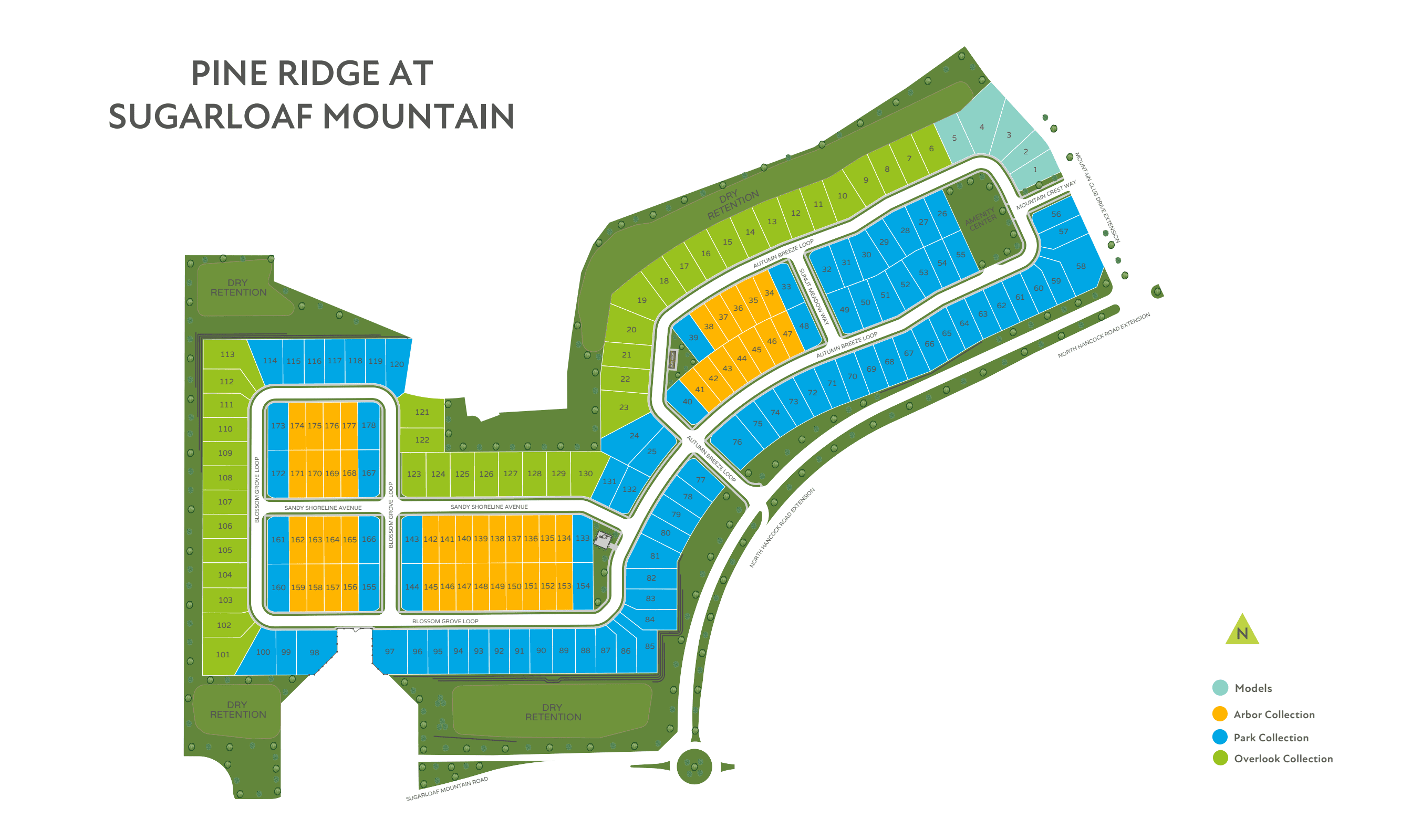 Pine Ridge at Sugarloaf Mountain - Arbor Collection community map