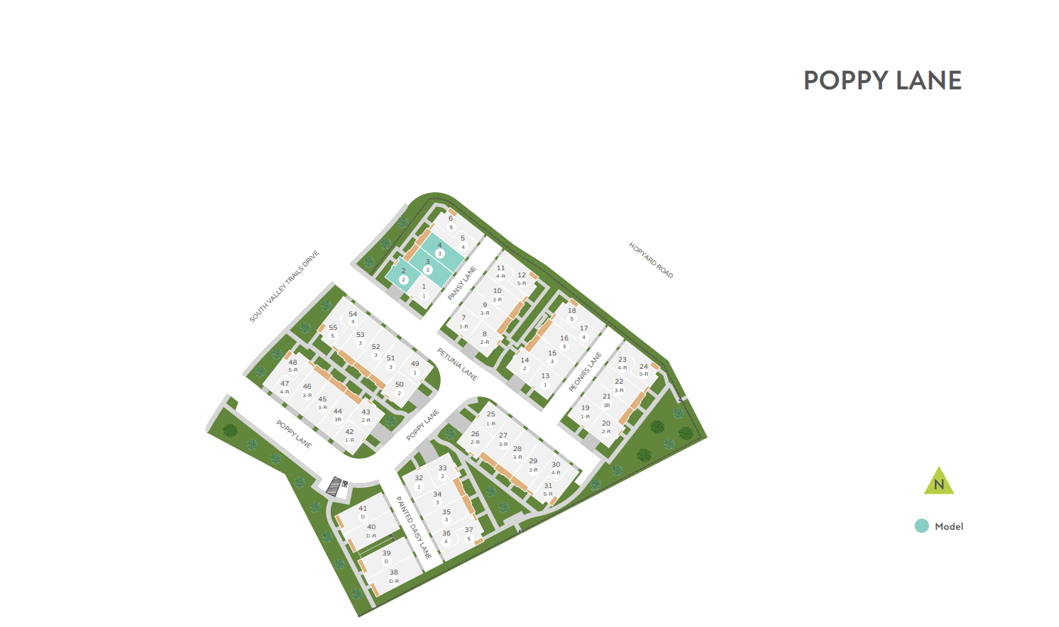 Poppy Lane community map