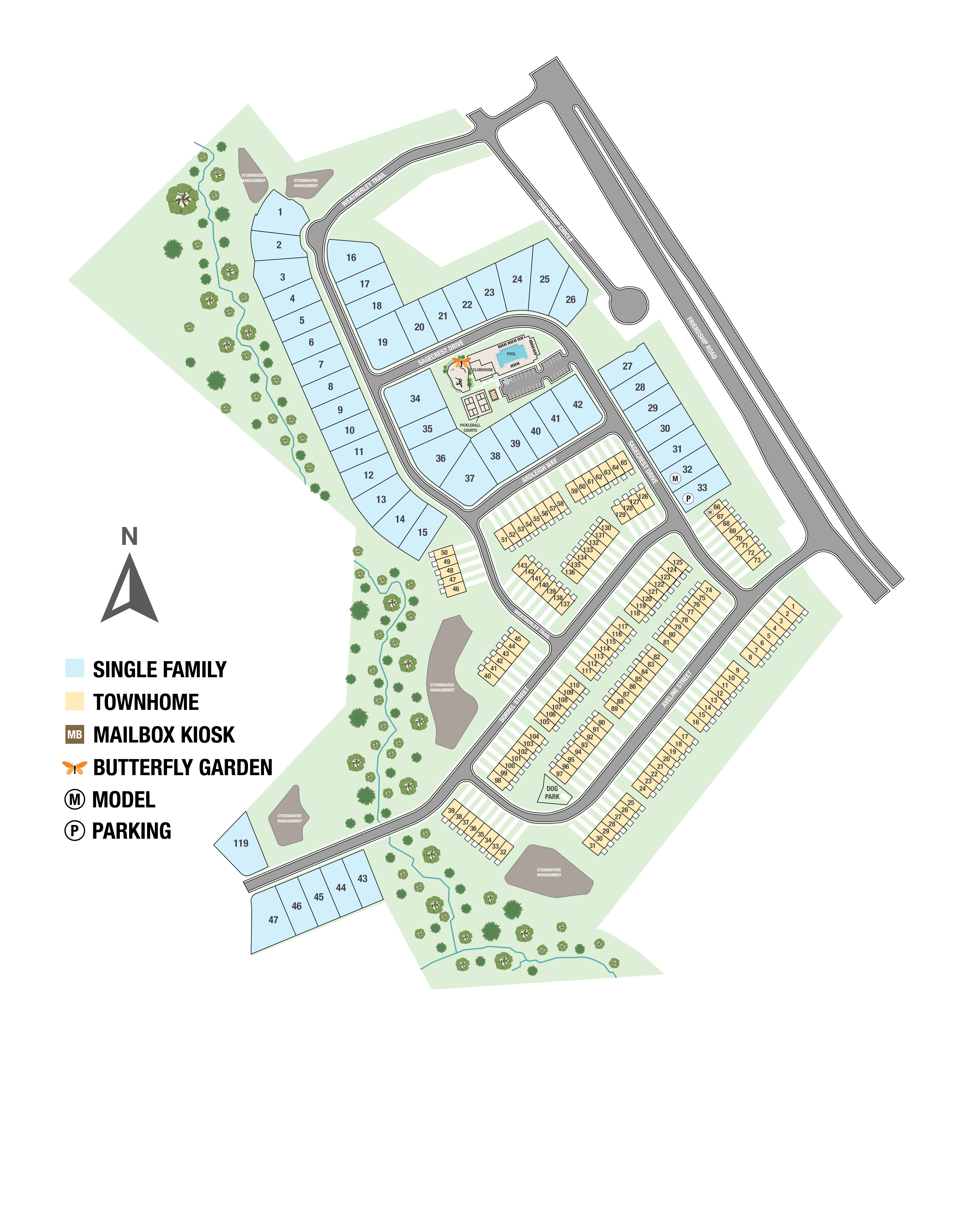 Weatherfield Townhomes community map