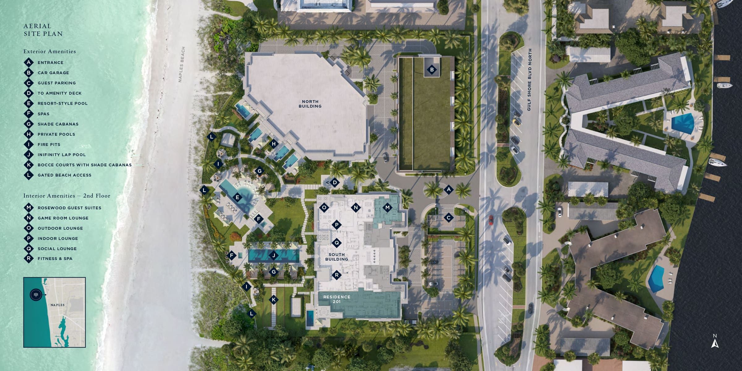 Rosewood Residences Naples community map