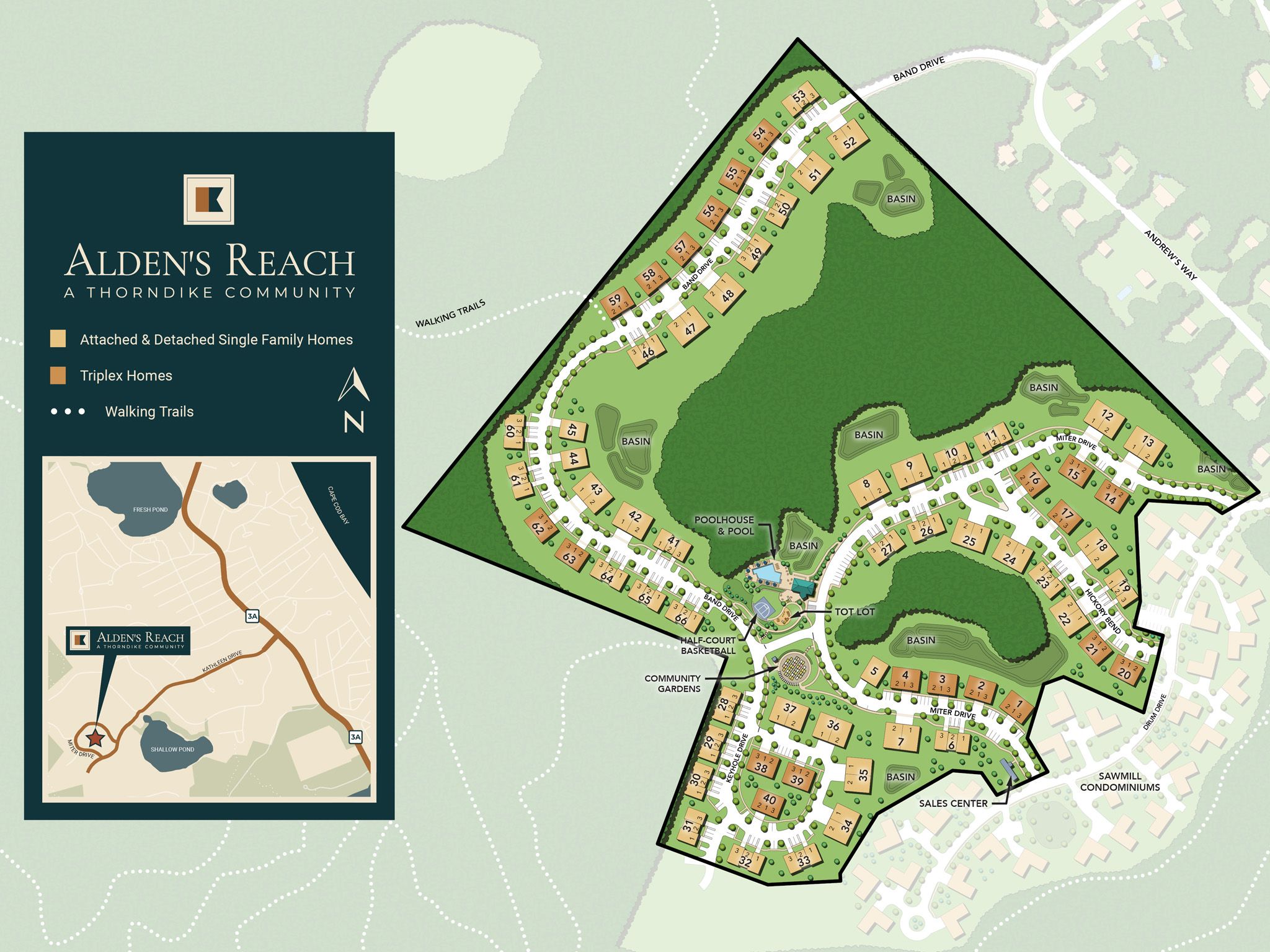 Alden's Reach community map