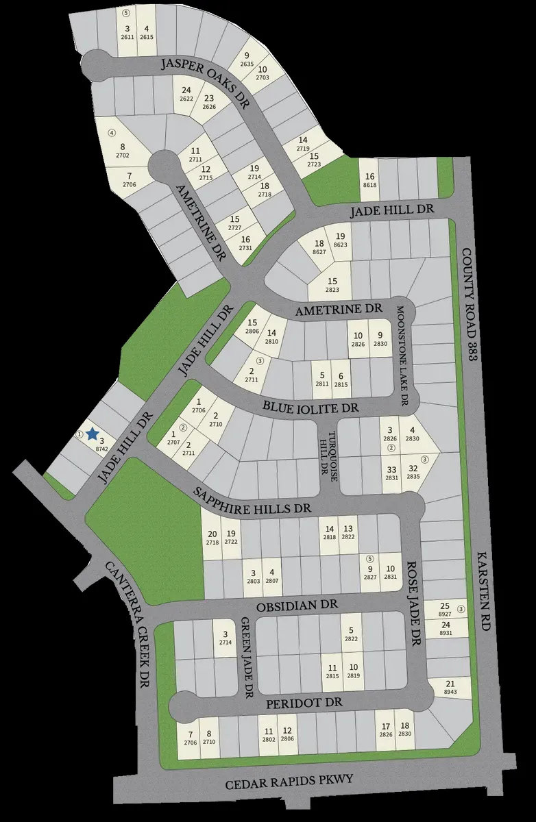 Canterra Creek community map
