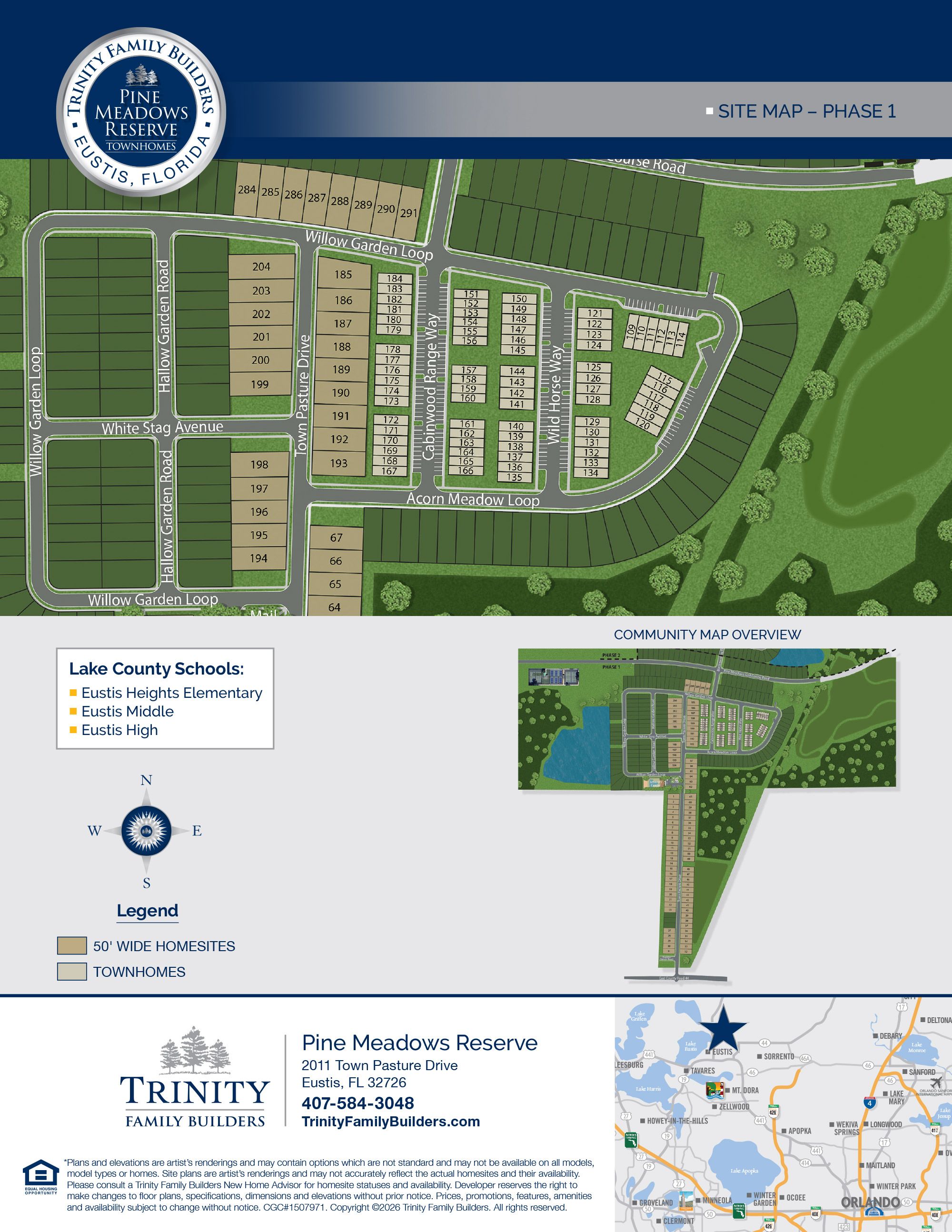 Pine Meadows Reserve Townhomes community map