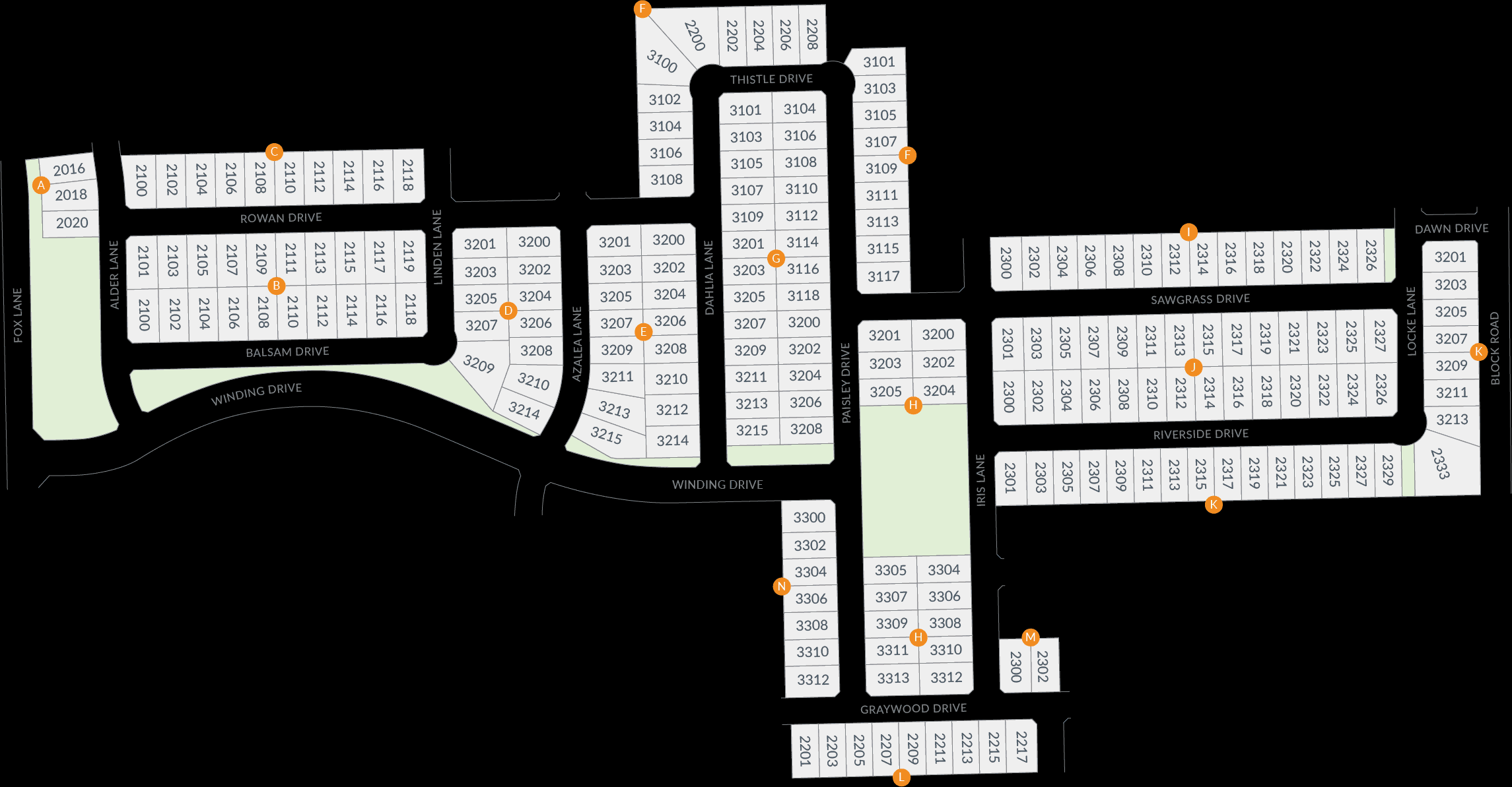 Sunset Ranch community map