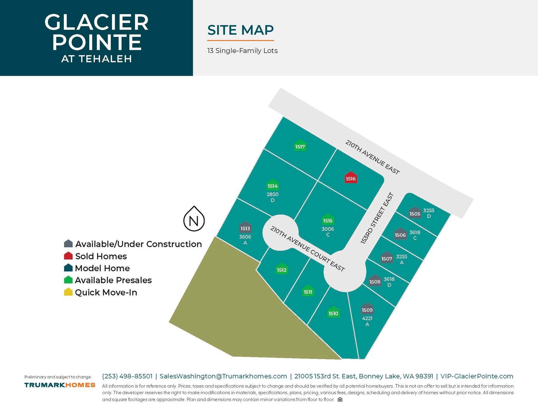 Glacier Pointe community map