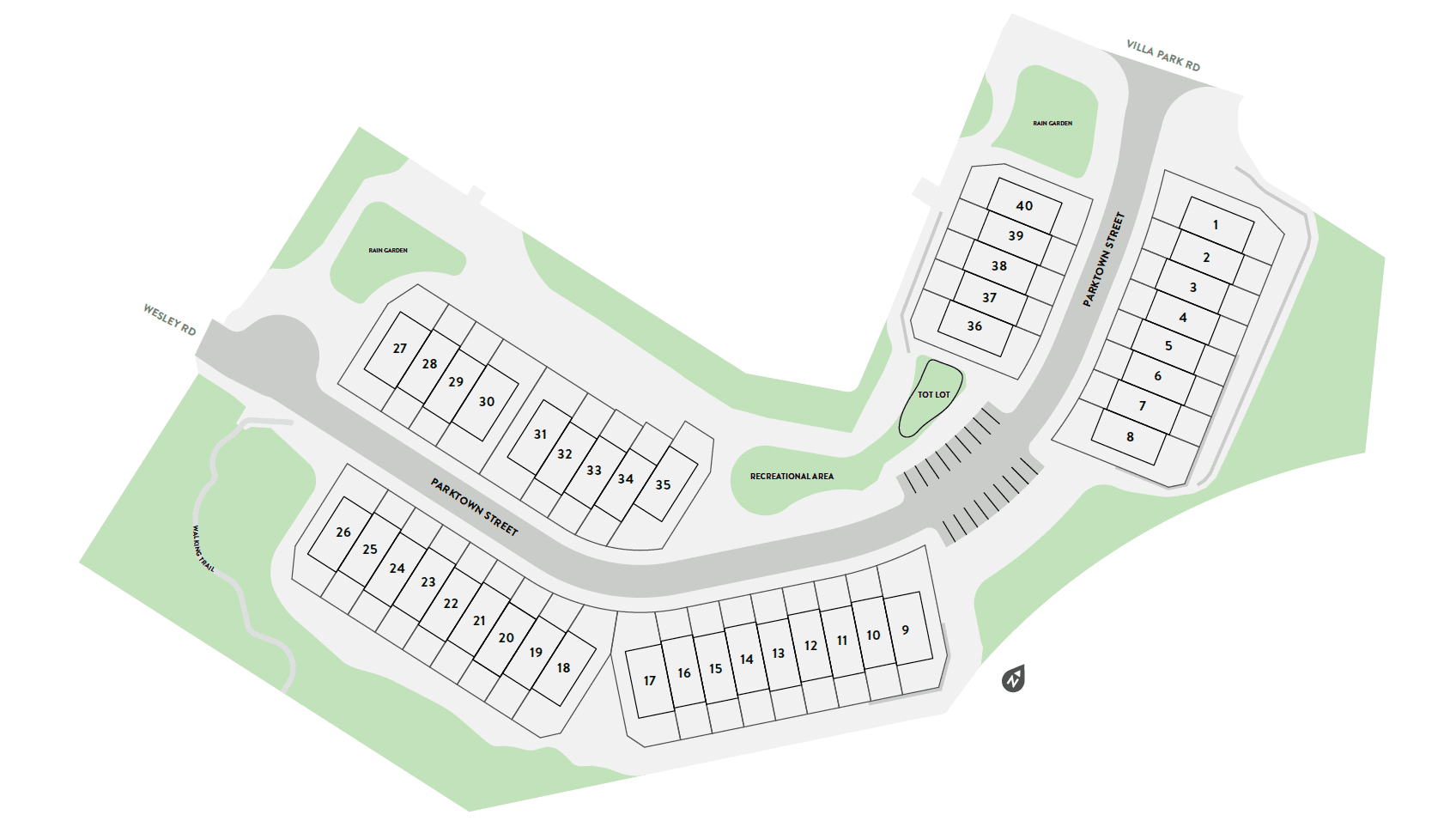 Niche at Villa Park community map