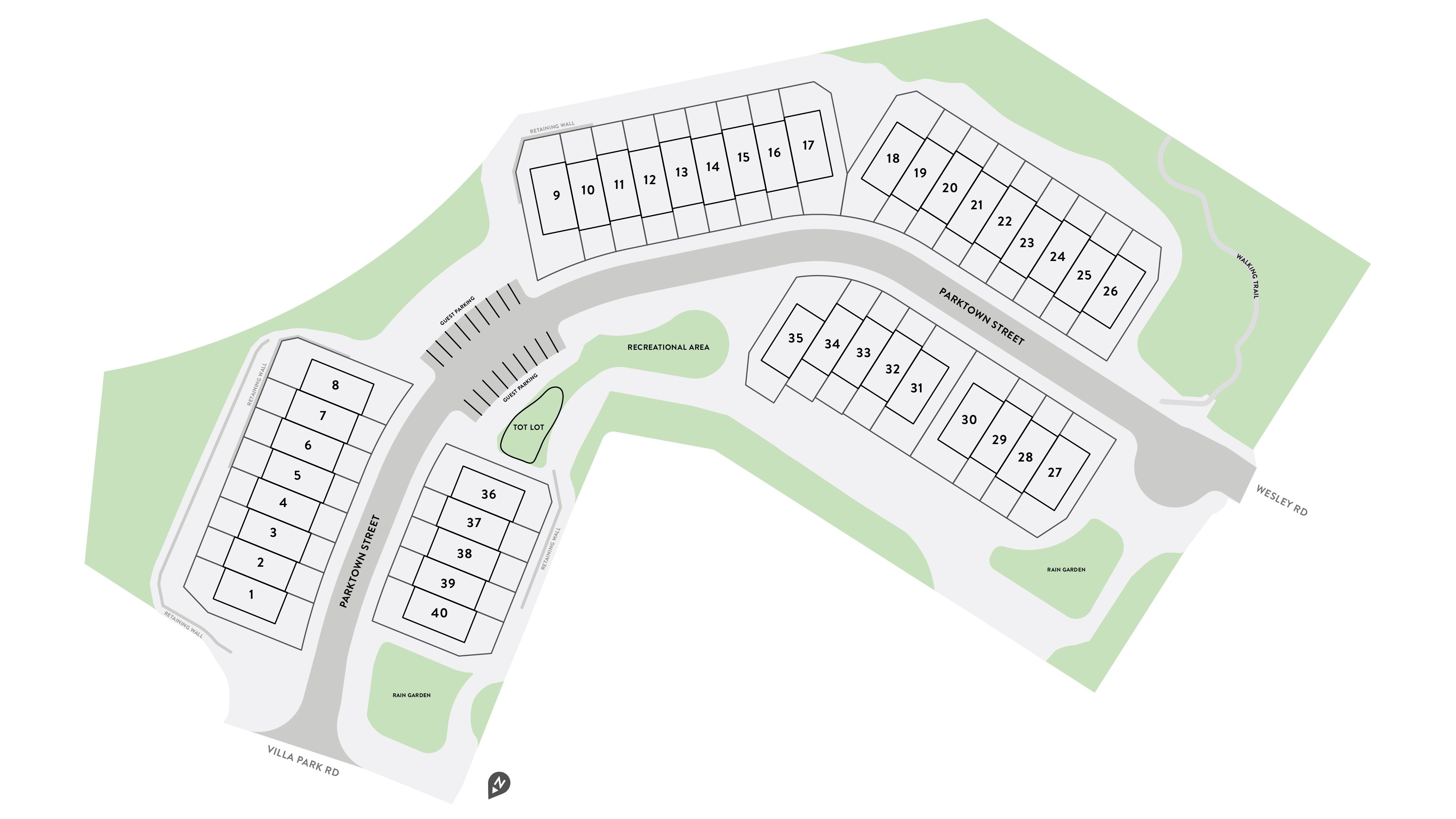 Niche at Villa Park community map