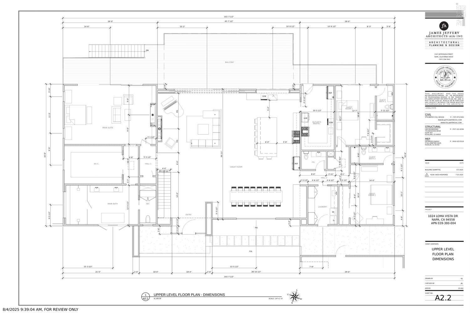 1024 Loma Vista Drive. Napa, CA 94558