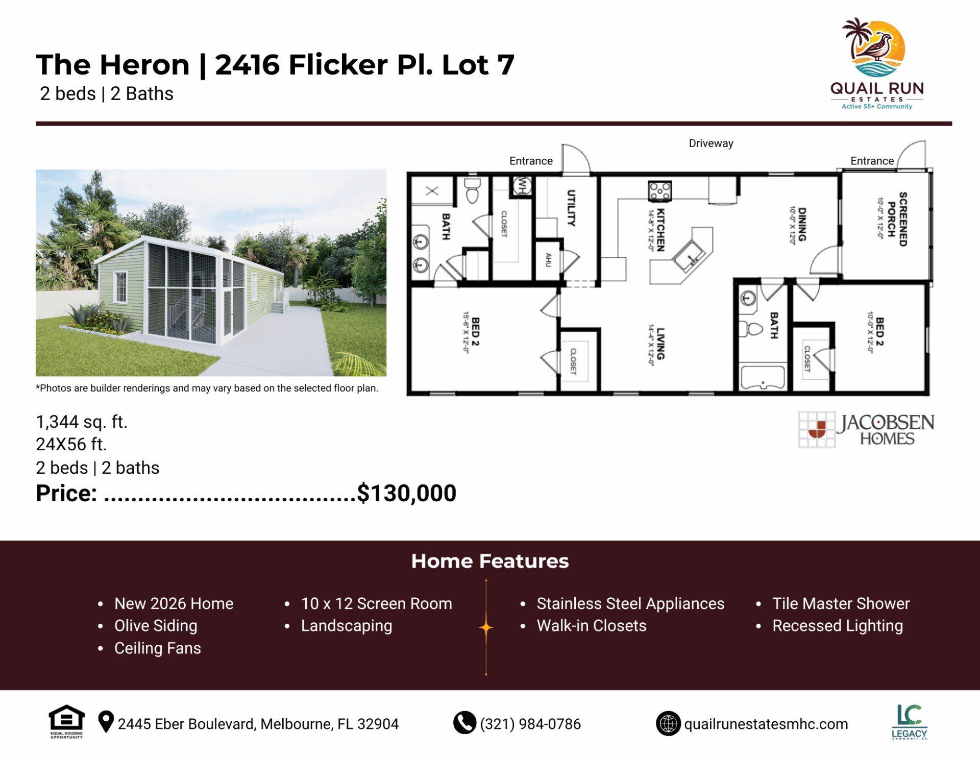 2416 Flicker Pl. Melbourne, FL 32904