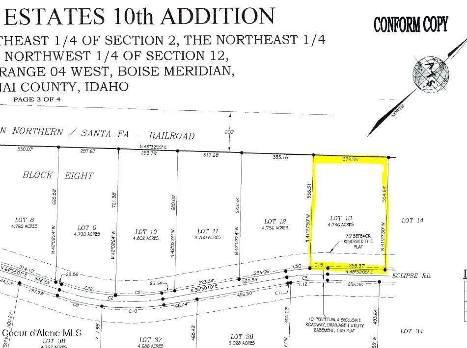 L13b8 N Eclipse Road. Rathdrum, ID 83858