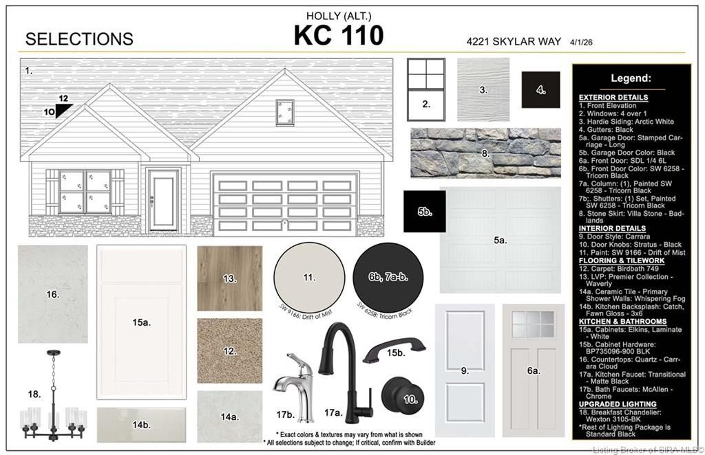4221  Lot 110 Skylar Way. New Albany, IN 47150