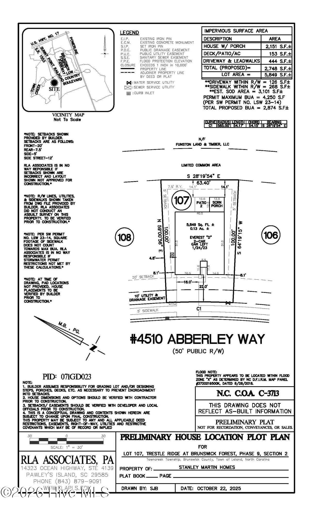4510 Abberley Way. Leland, NC 28451