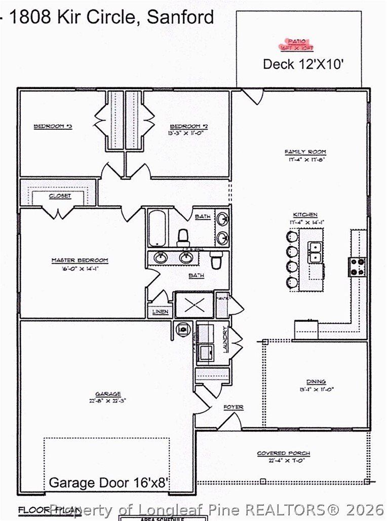 1808 Kir Circle. Sanford, NC 27332