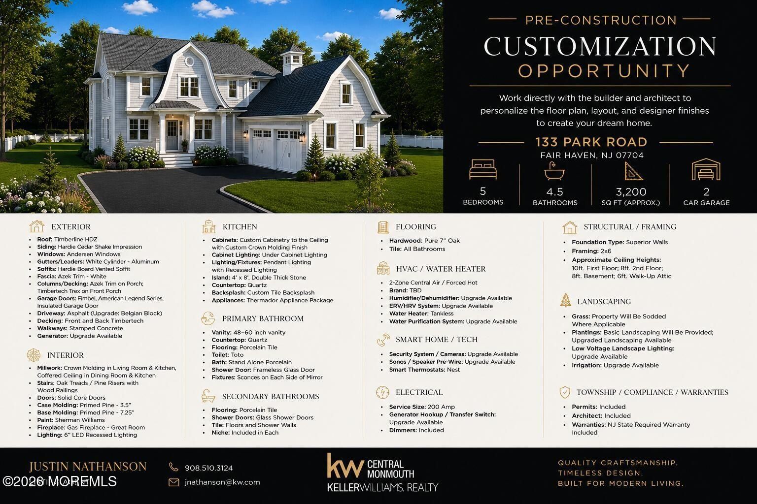 133 Park Road. Fair Haven, NJ 07704
