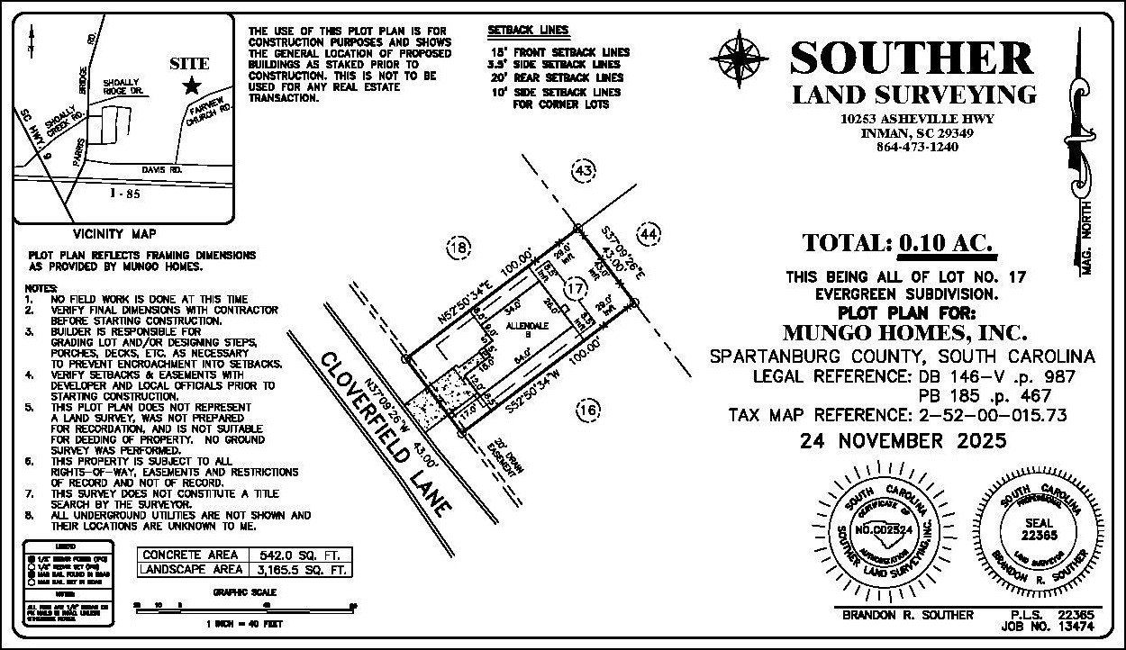 182 Cloverfield Lane. Spartanburg, SC 29303
