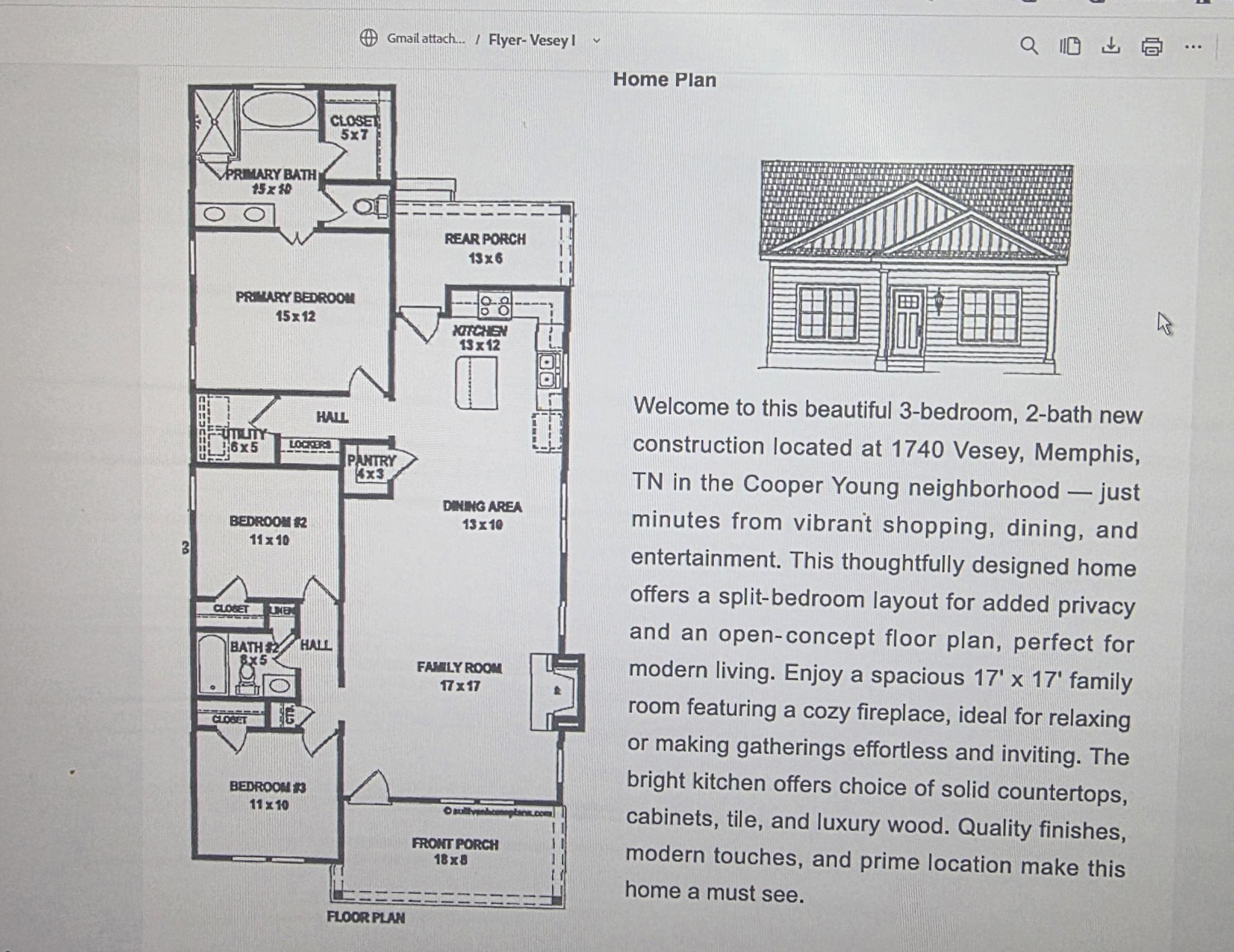 1740 Vesey. Memphis, TN 38114