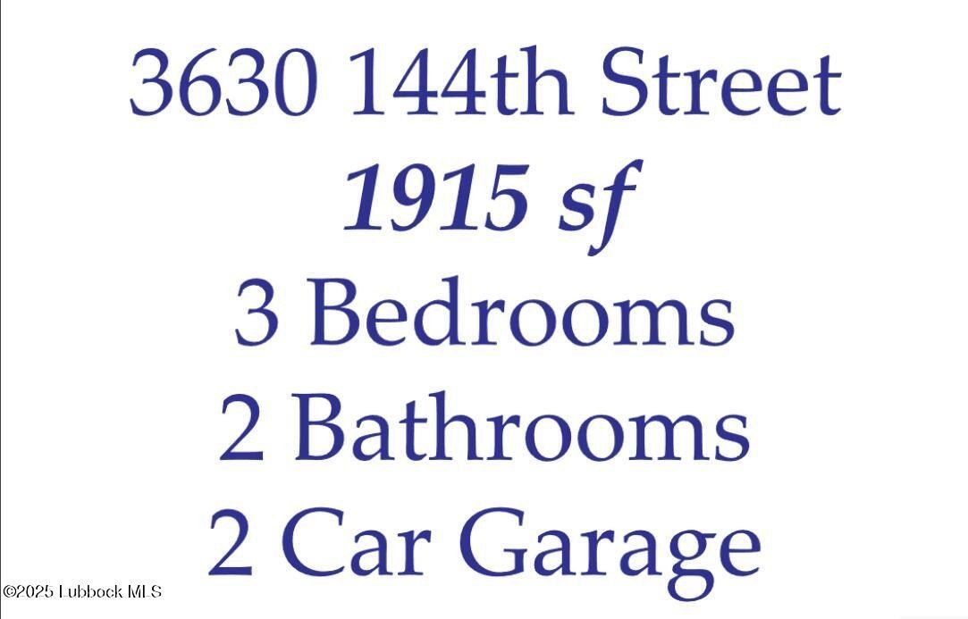3630 144Th Street. Lubbock, TX 79423