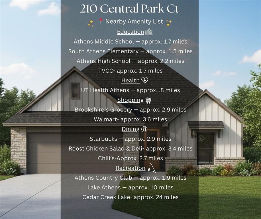 210 Central Park Court. Athens, TX 75751