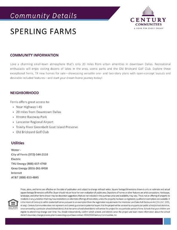 460 Suffolk Drive. Ferris, TX 75125