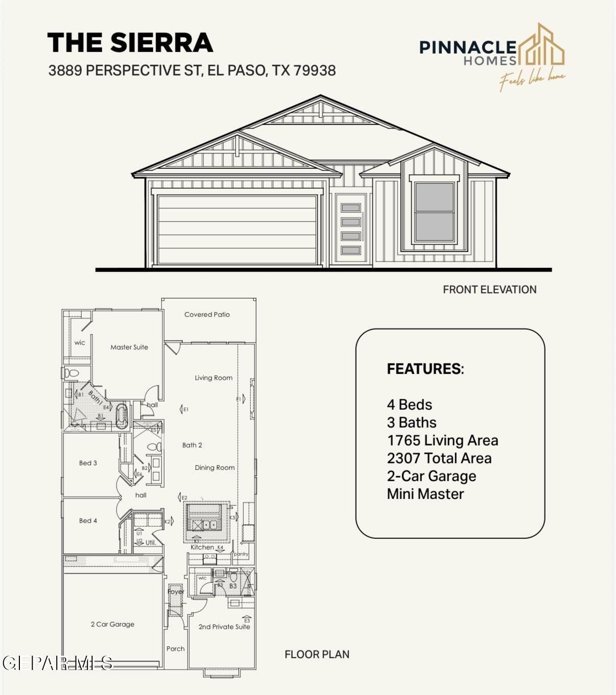 3889 Perspective Street. El Paso, TX 79938