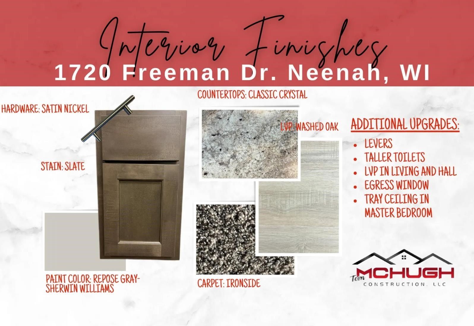 1720 Freeman Drive. Neenah, WI 54956