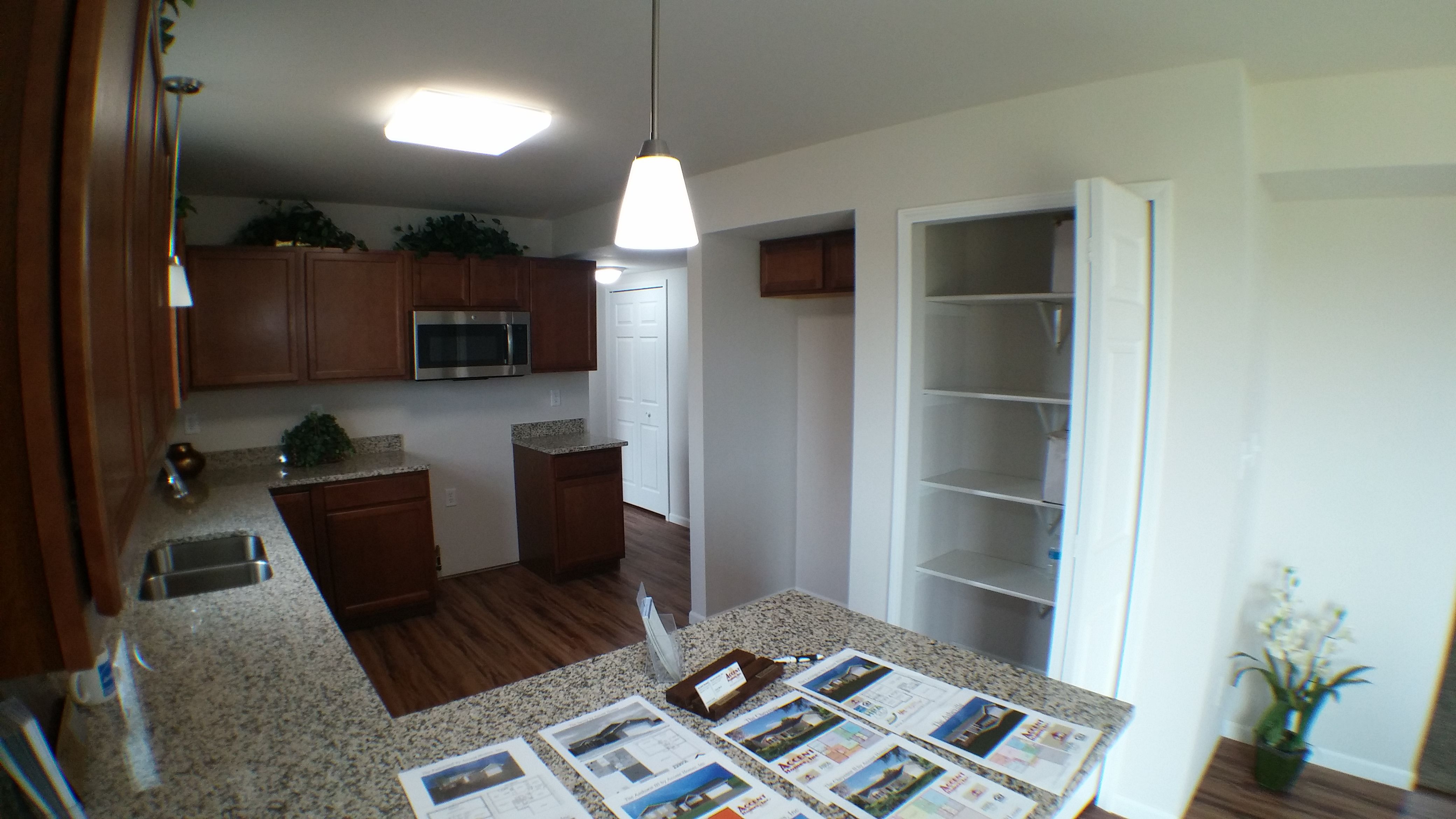 Kit shows pantry/frig space etc.