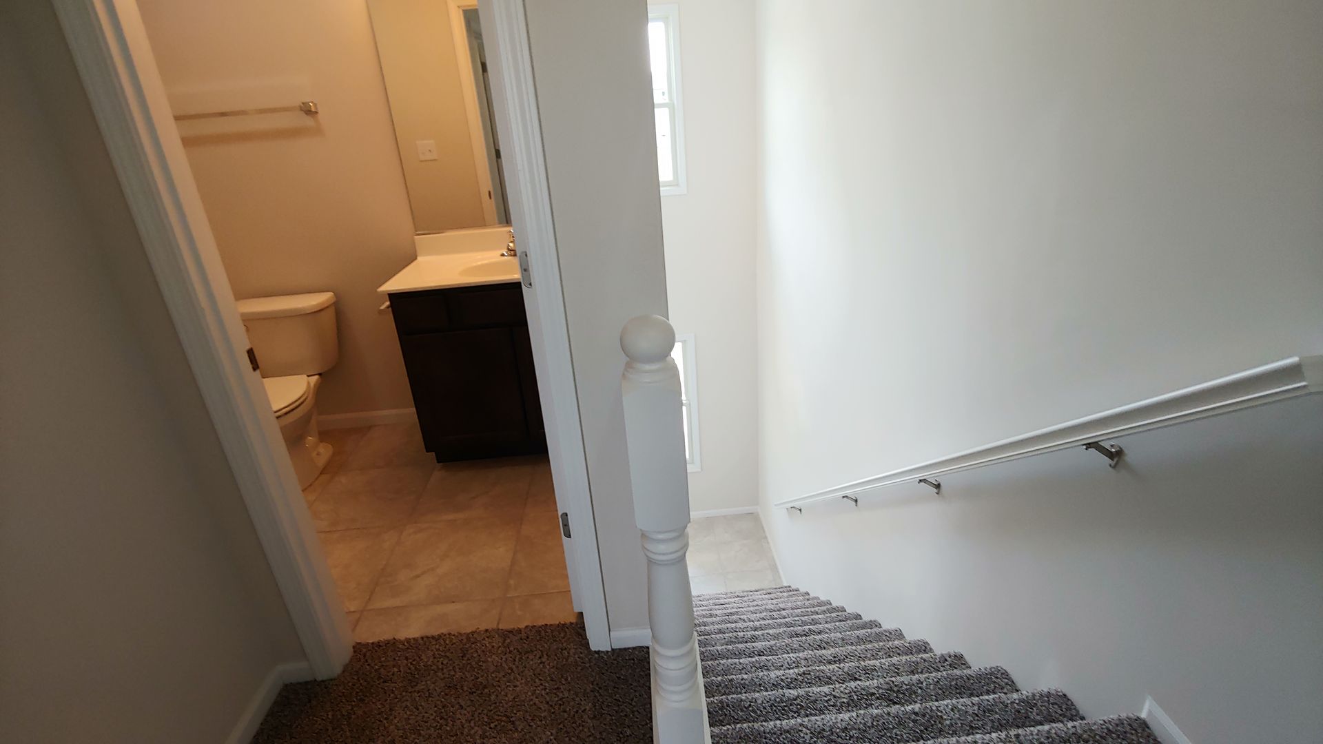 Upstairs shows bath