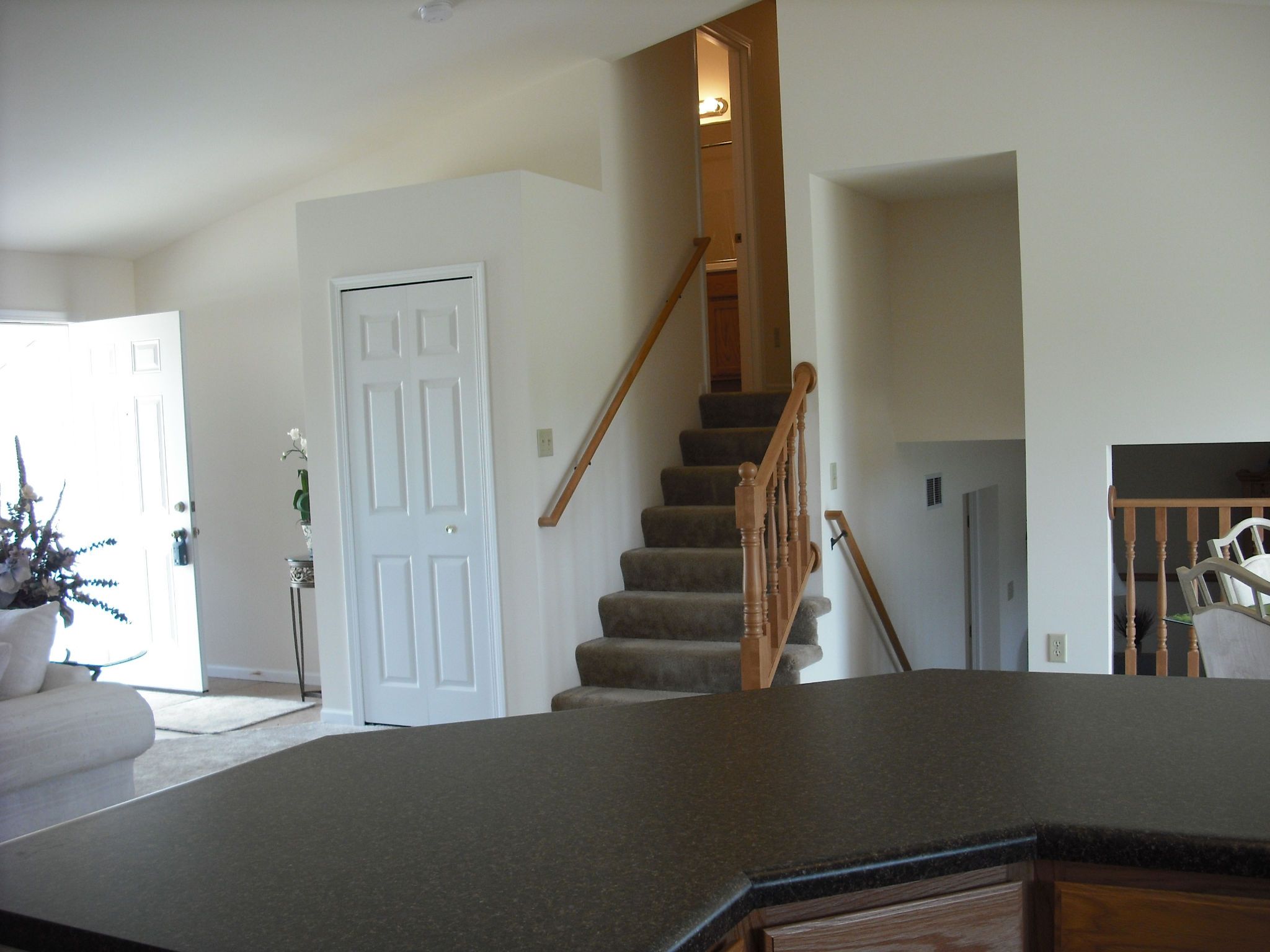 Shows optional crescent island & vaulted ceilings