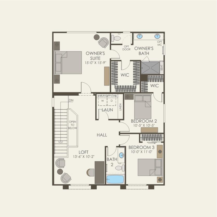 Second Floor 3 br / 2.5 ba