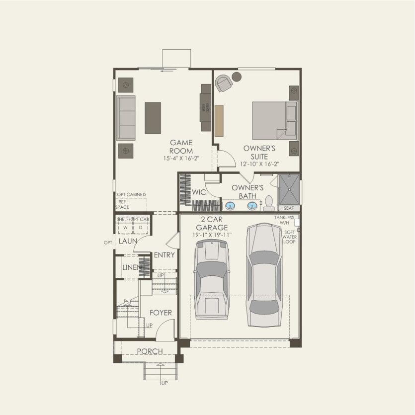 First Floor 3 br / 2 ba