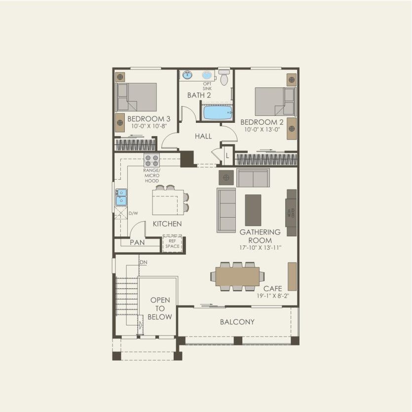 Second Floor 3 br / 2 ba