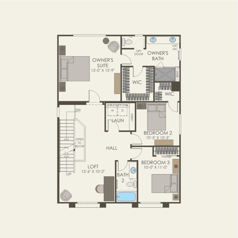 Second Floor 3 br / 2.5 ba