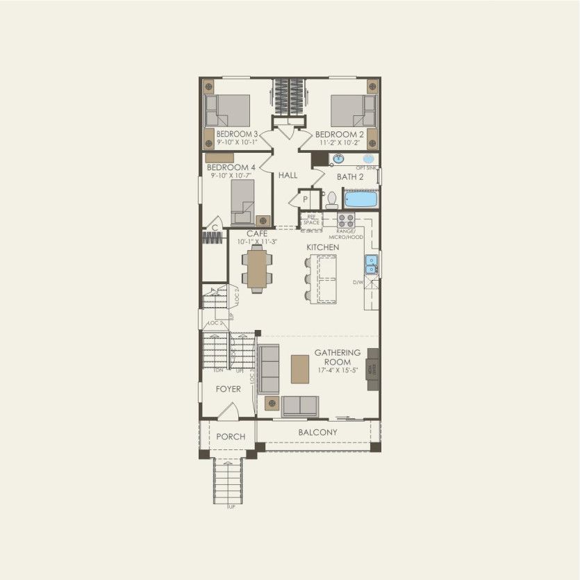 Second Floor 4 br / 2 ba