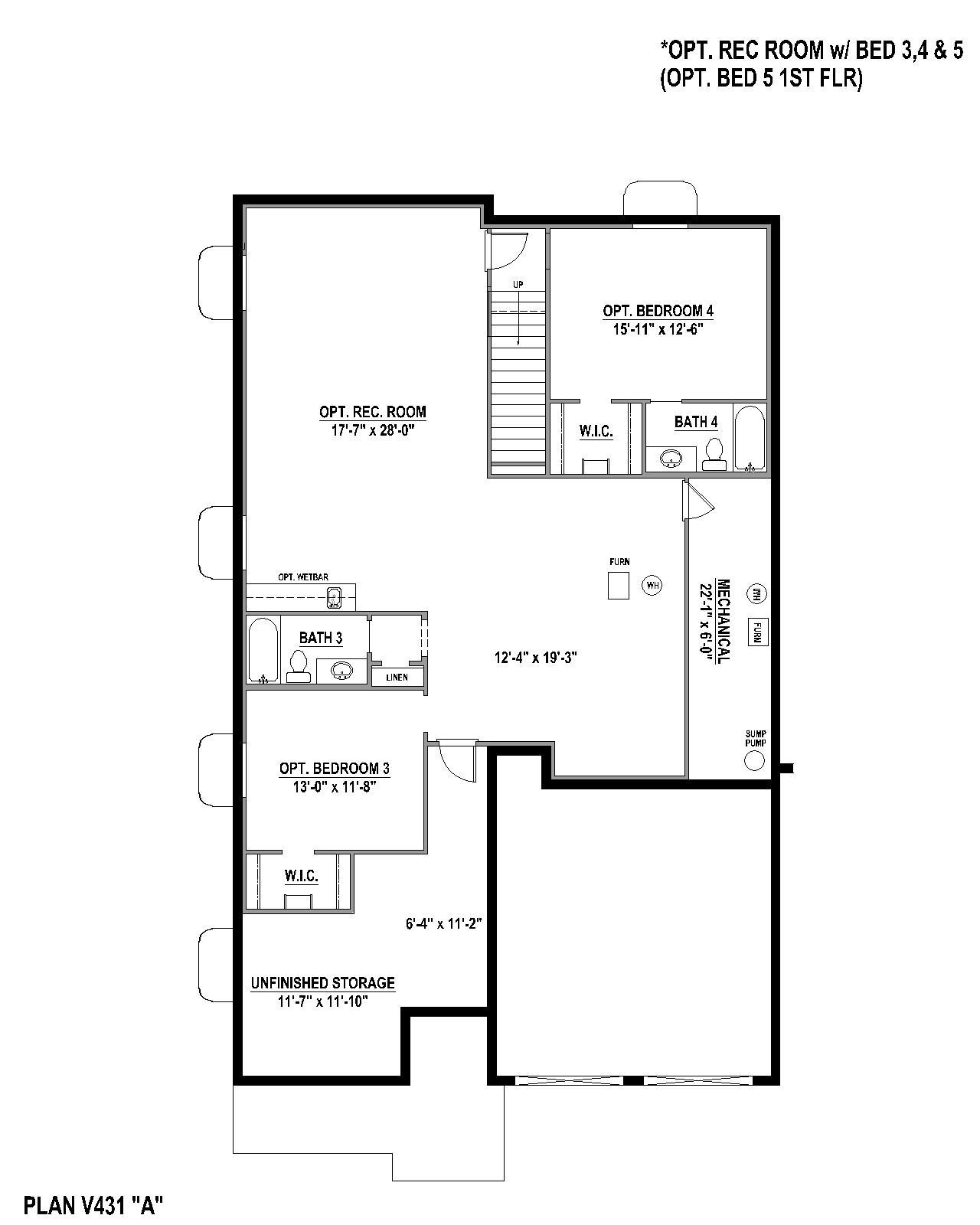Plan V431 Base Bed