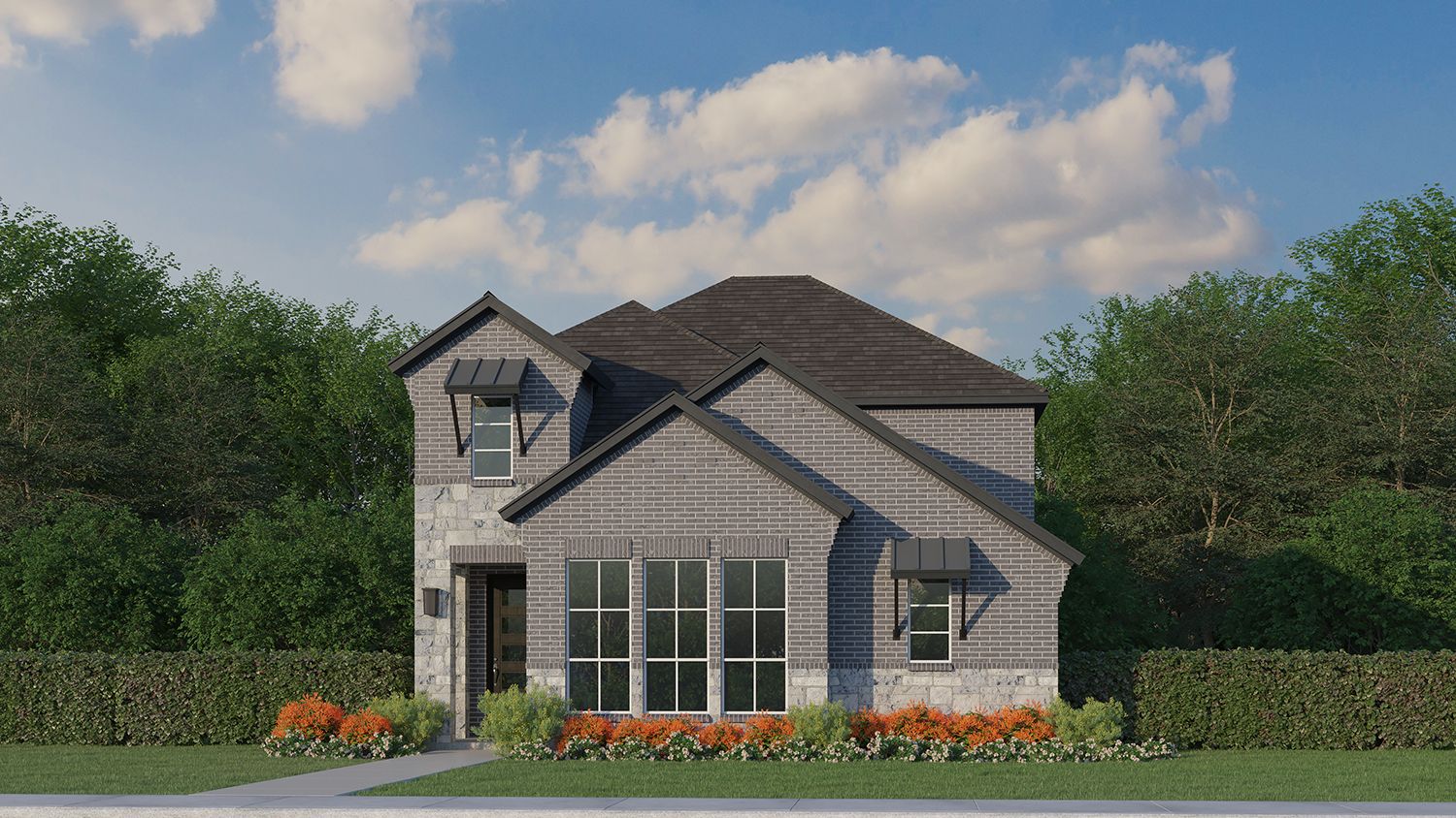 Plan 1459 Elevation C with Stone