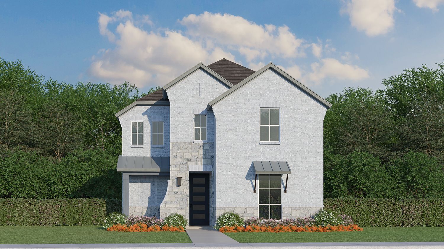 Plan 1461 Elevation C w/ Stone