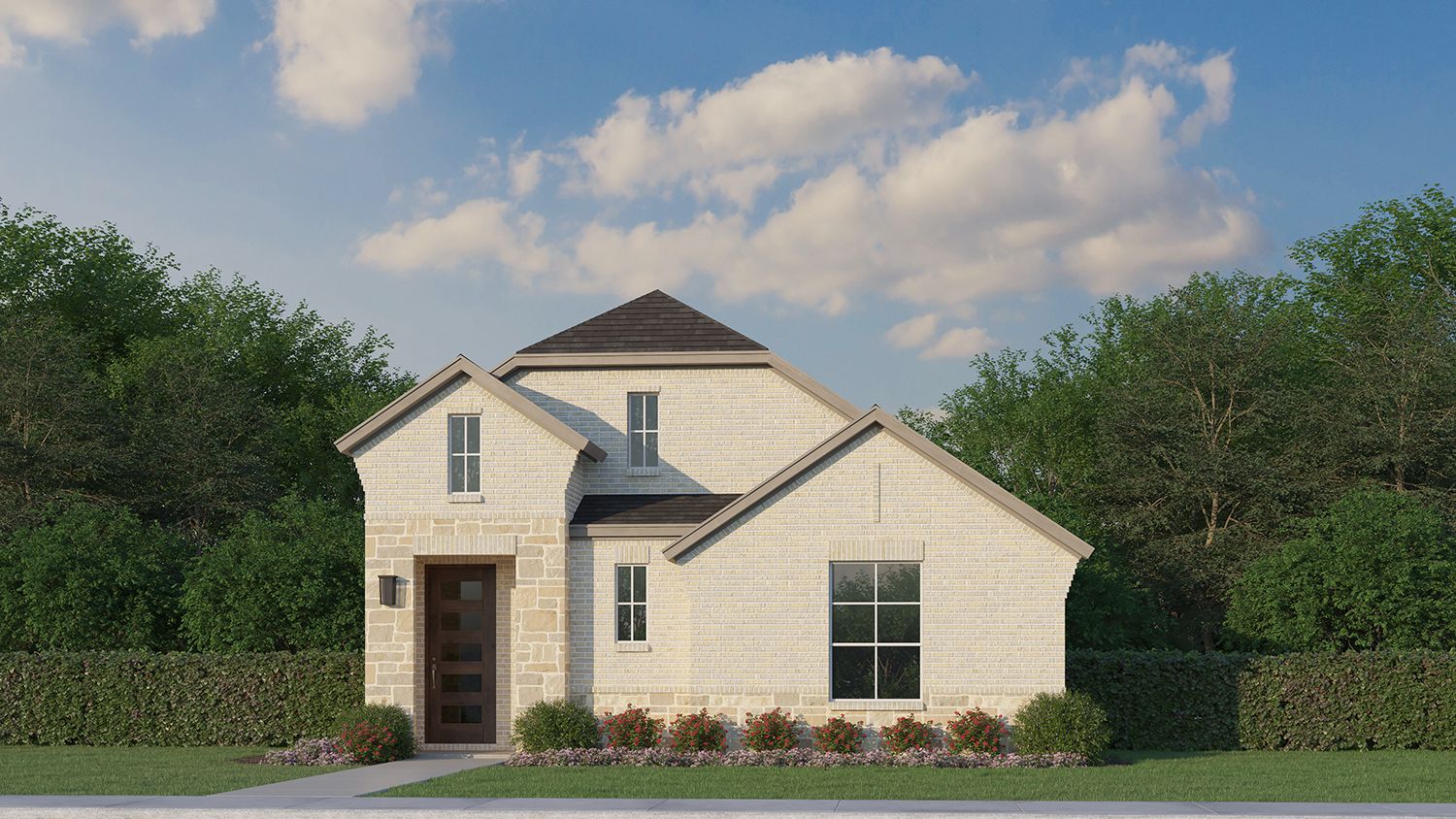 Plan 1451 Elevation B w/ Stone