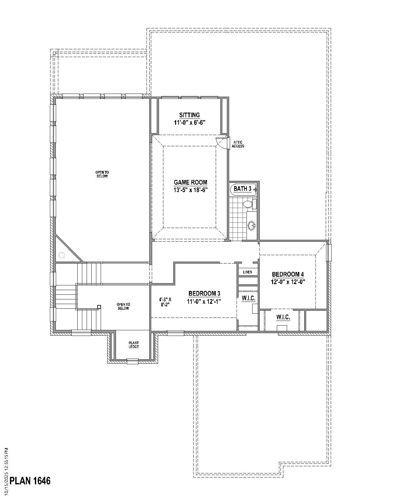 Plan 1646 2nd Floor