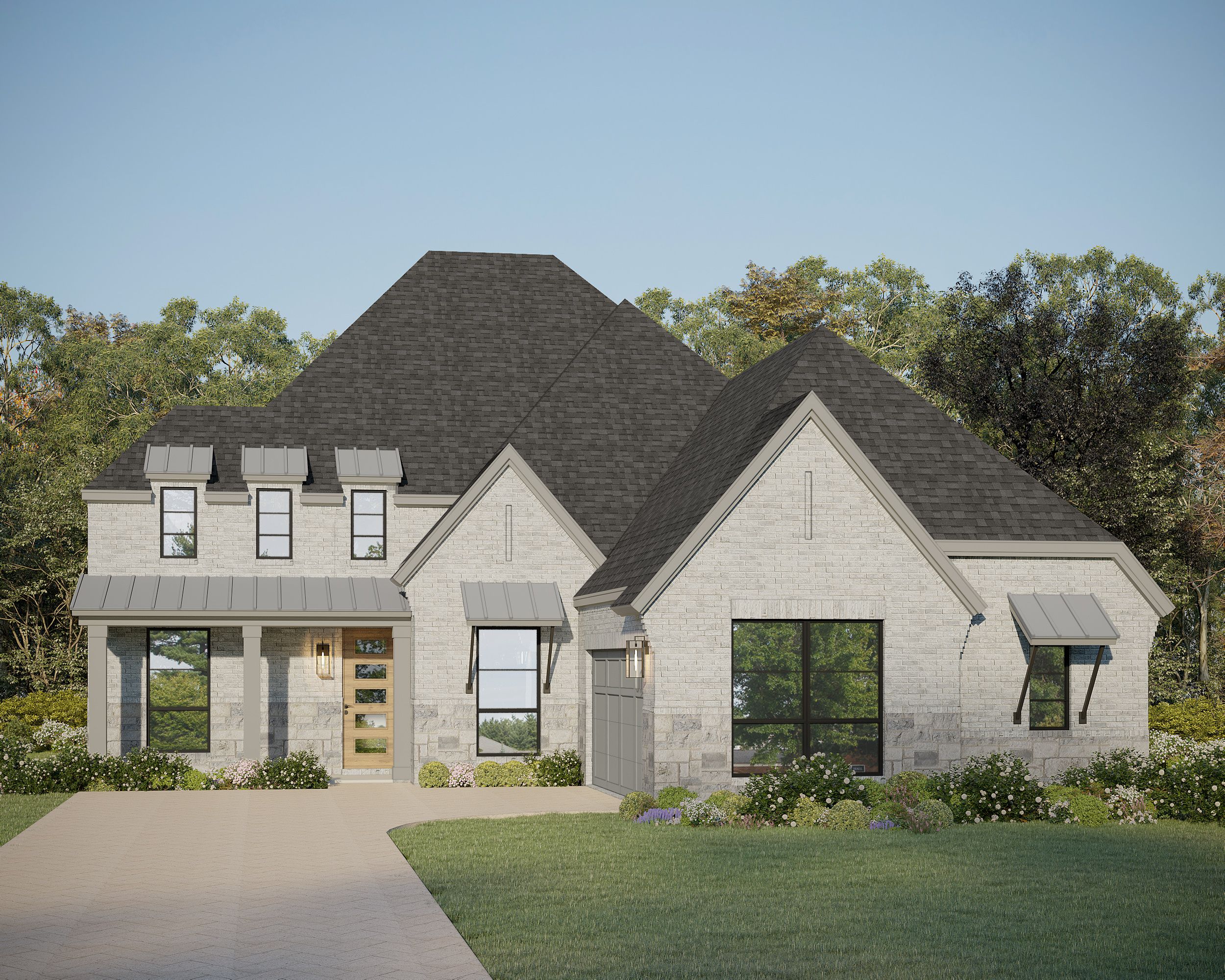 Plan 1645 Elevation D w/ Stone