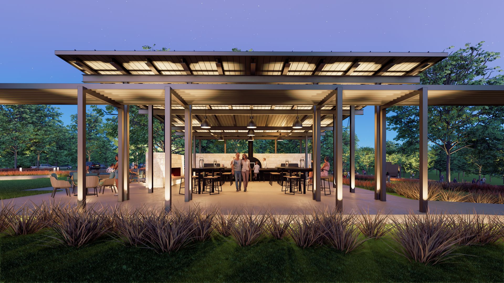 Landmark outdoor pavilion rendering