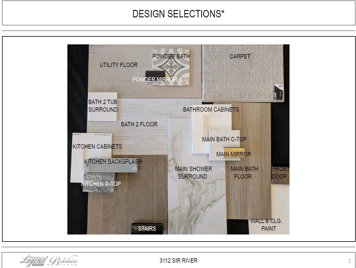 Representative photo of design selections for 3112 Sir River