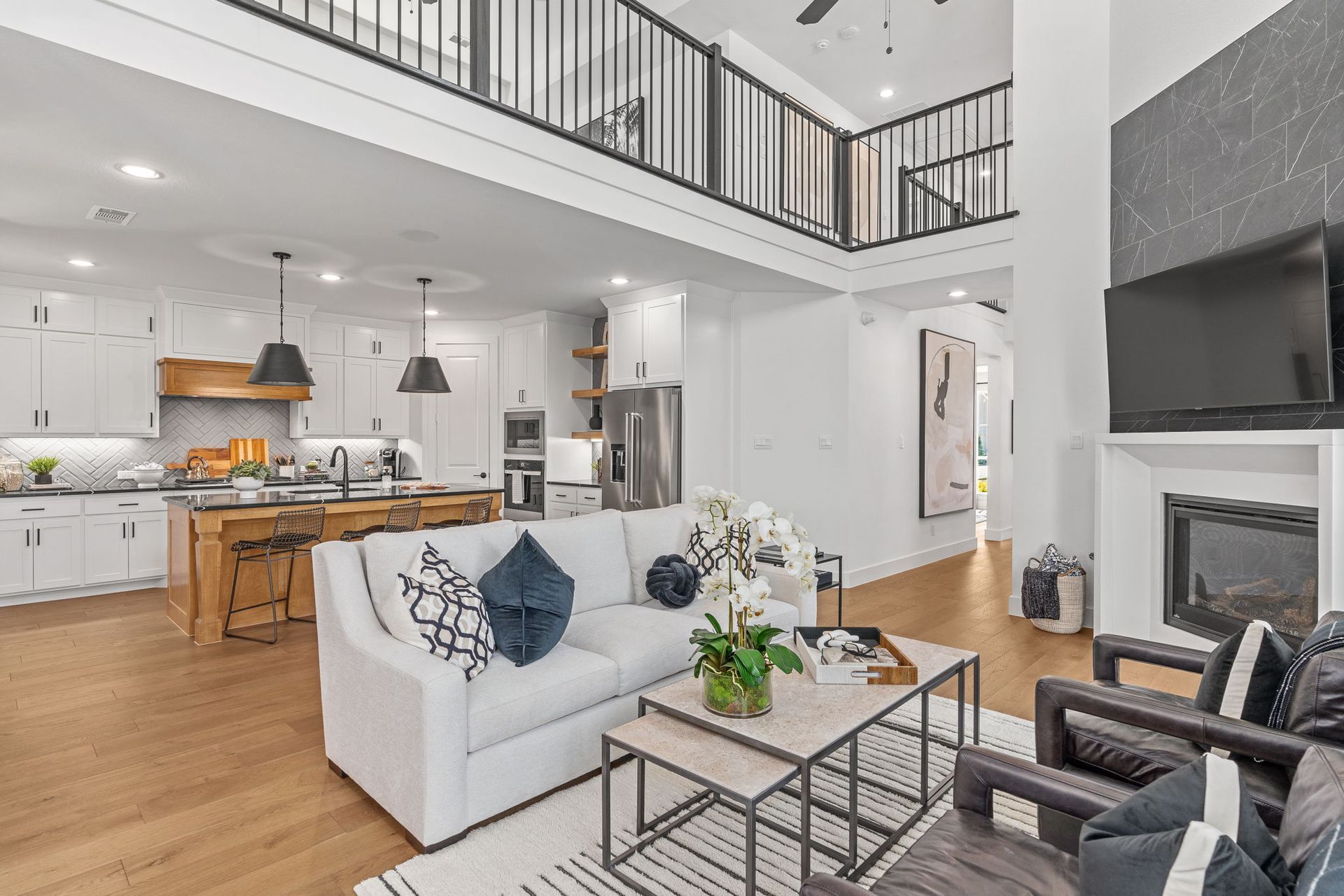 Open-Concept Living and Kitchen – 40’ Model at Mosaic Celina
