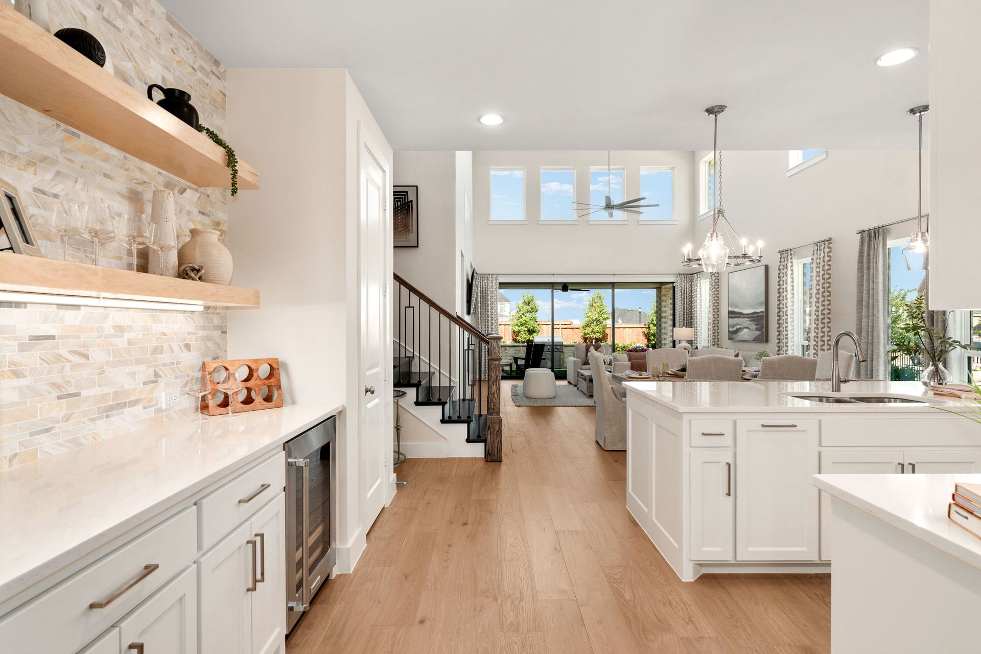 Kitchen Flowing into Living Room – Mosaic Celina 50' Model