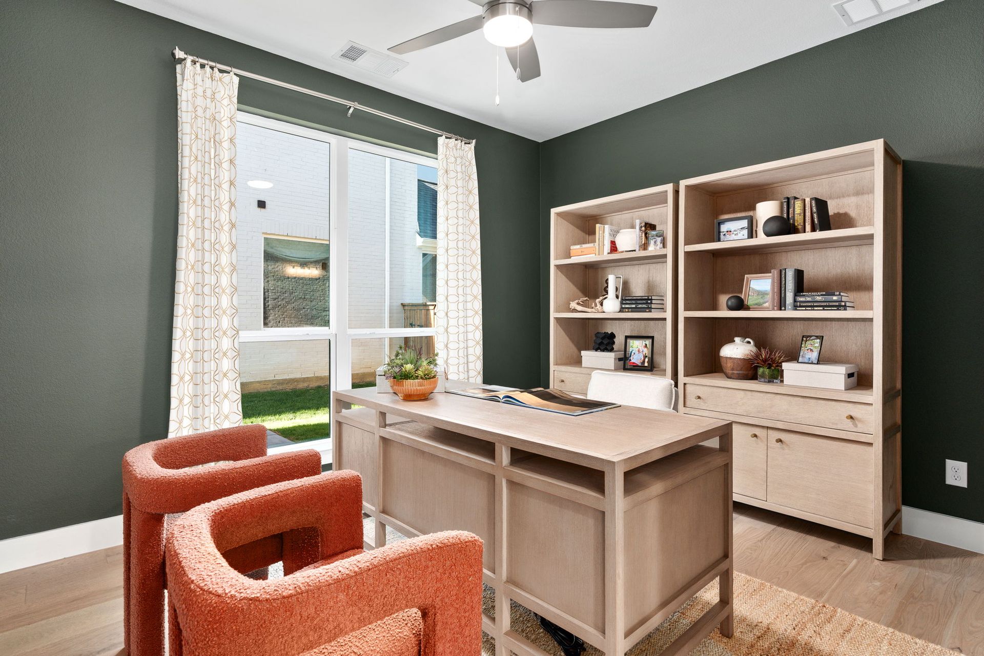 Home Office with Built-In Shelving – Mosaic Celina 50' Model