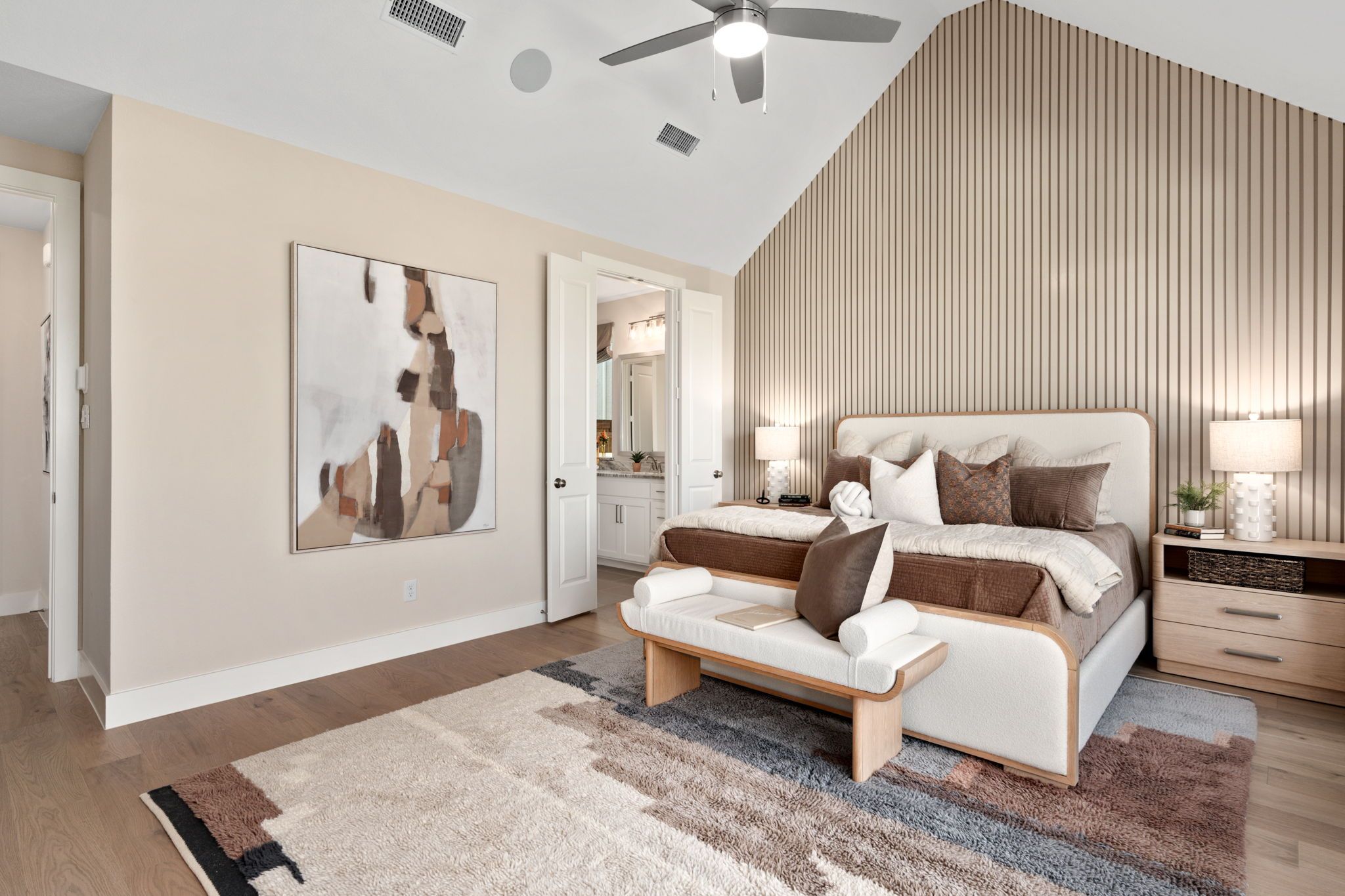 Primary Bedroom with Vaulted Ceiling – Mosaic Celina 50' Model